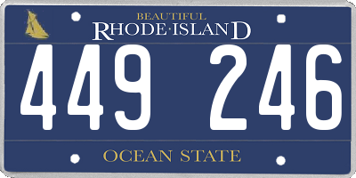 RI license plate 449246