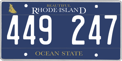 RI license plate 449247
