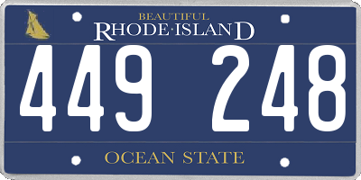 RI license plate 449248