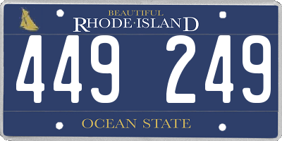 RI license plate 449249