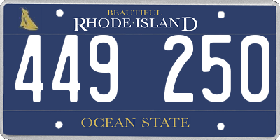 RI license plate 449250