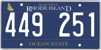 RI license plate 449251