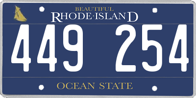 RI license plate 449254
