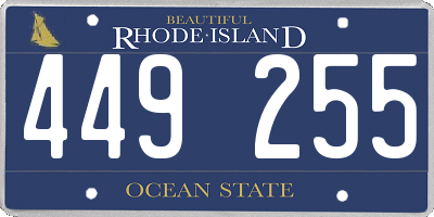 RI license plate 449255