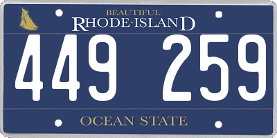 RI license plate 449259