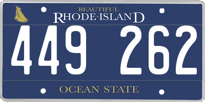 RI license plate 449262