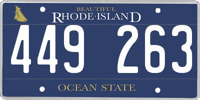 RI license plate 449263