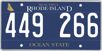 RI license plate 449266