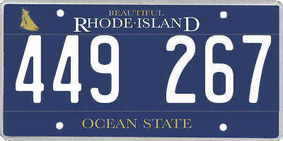 RI license plate 449267