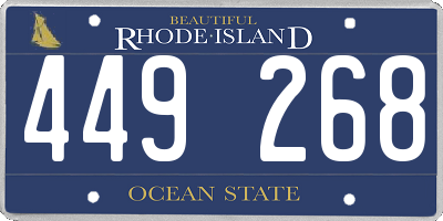 RI license plate 449268
