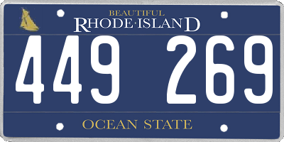 RI license plate 449269