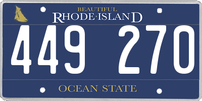 RI license plate 449270