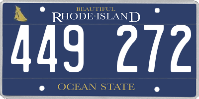 RI license plate 449272