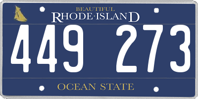 RI license plate 449273