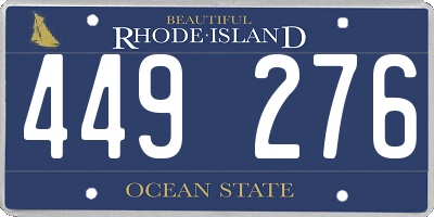 RI license plate 449276