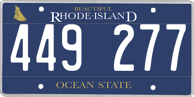 RI license plate 449277