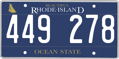 RI license plate 449278