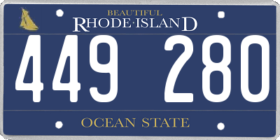 RI license plate 449280