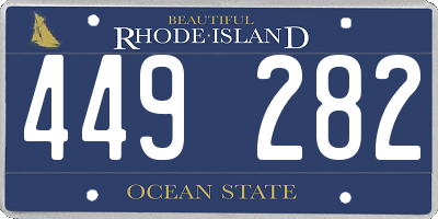 RI license plate 449282