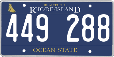 RI license plate 449288
