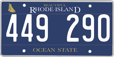 RI license plate 449290