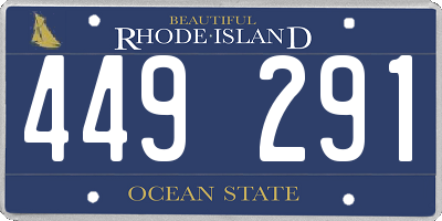 RI license plate 449291
