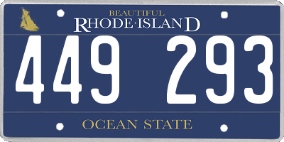 RI license plate 449293