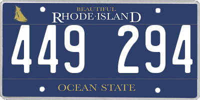 RI license plate 449294
