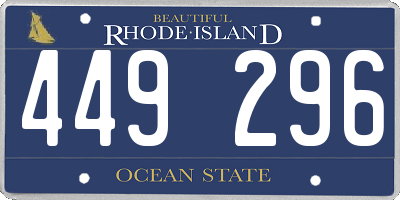 RI license plate 449296