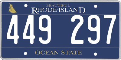 RI license plate 449297