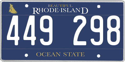 RI license plate 449298