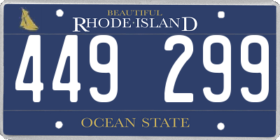 RI license plate 449299