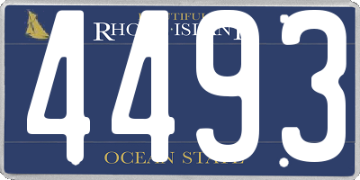 RI license plate 4493