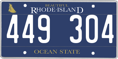 RI license plate 449304