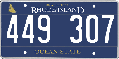 RI license plate 449307