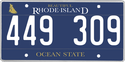 RI license plate 449309