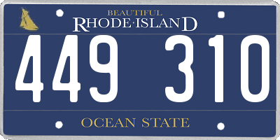 RI license plate 449310
