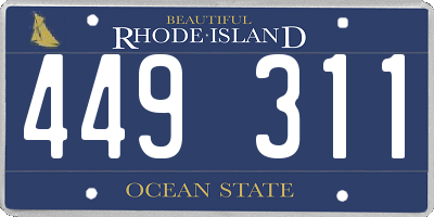 RI license plate 449311