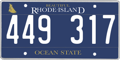 RI license plate 449317