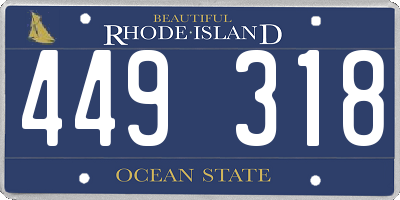 RI license plate 449318