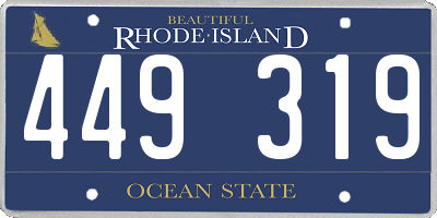 RI license plate 449319