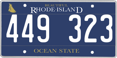 RI license plate 449323
