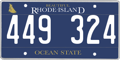 RI license plate 449324
