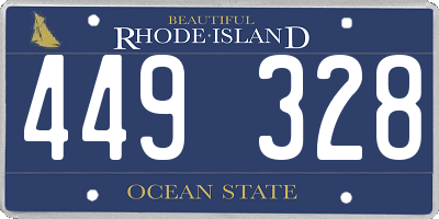 RI license plate 449328