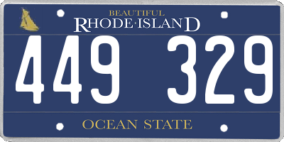 RI license plate 449329