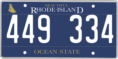 RI license plate 449334