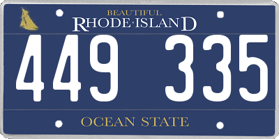 RI license plate 449335