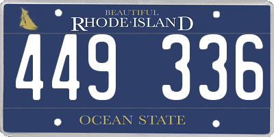 RI license plate 449336