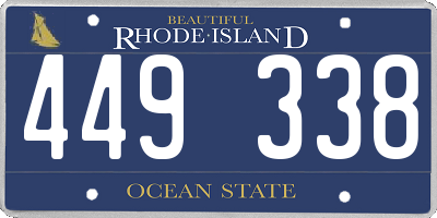 RI license plate 449338