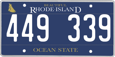 RI license plate 449339